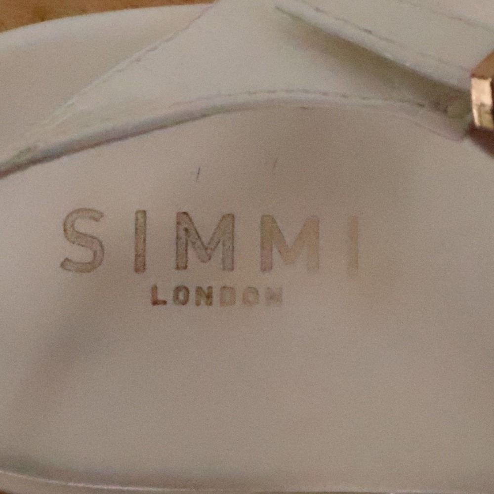 SIMMI London Bryliegh Platform Sandals Womens Size 7 to 7.5 White Chunky Beachy - Picture 3 of 12